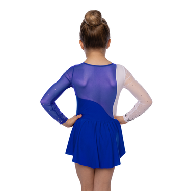 Emilia Kürkleid | Sportlich zweifarbig | Glitzer | Köngisblau