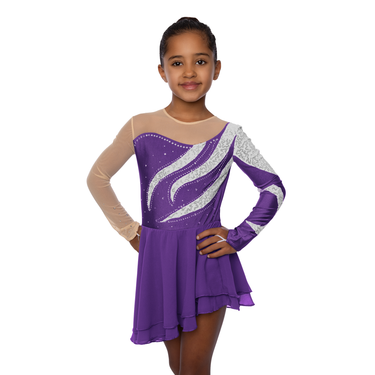 Dynamisches Langarmkleid Sophia lila